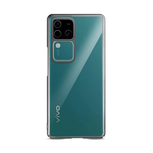 Crystal Clear Premium Shiny colorful Edges Hard Back Case With Camera Protection For Vivo V30 5G