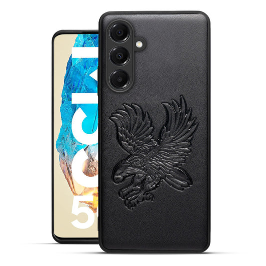 Eagle Textured Leather Back Case Cover for Samsung M35 5G