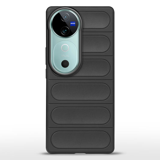 Liquid Soft Silicone Case Minimalistic Design With Matte Ring Camera Protection Back Cover For Vivo V40 5G
