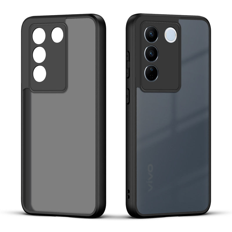 Semi-Transparent Premium Quality Back Cover Case for Vivo V27 5G
