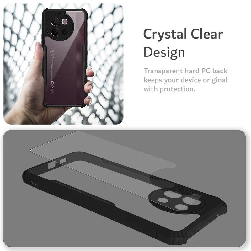 Premium Acrylic Transparent Back Cover for Vivo V40 Lite 5G