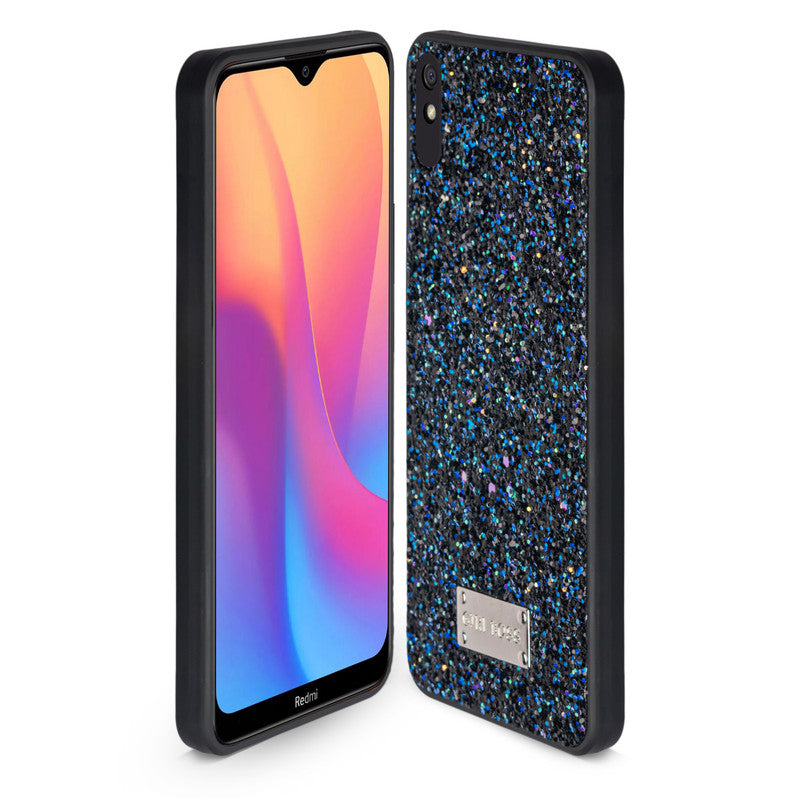 Sparkling Glitter Sequin Case with Camera Shield Back Cover For Redmi 9i