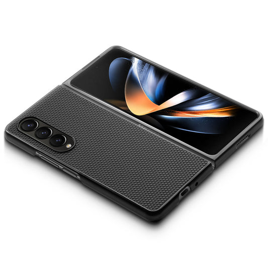 Premium Matte Finish Honeycomb Pattern Back Case For Samsung Z Fold 4