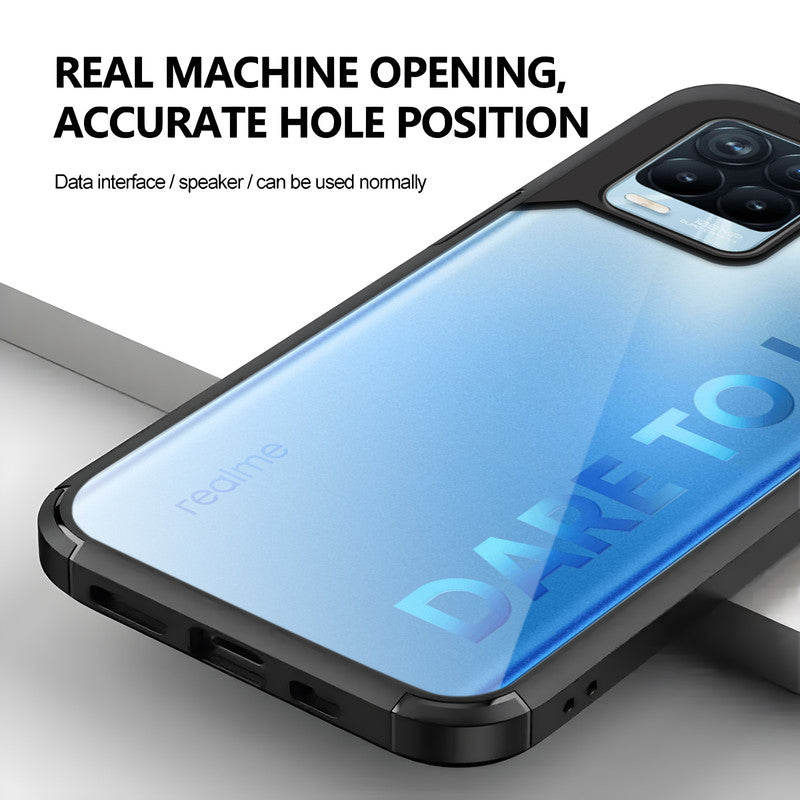 Silicone Border Transparent Back Cover for Realme 8 4G