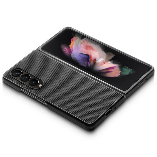 Premium Matte Finish Honeycomb Pattern Back Case For Samsung Z Fold 3