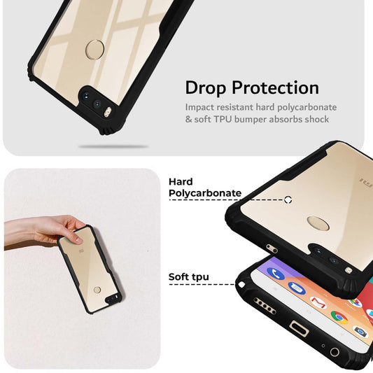 Premium Acrylic Transparent Back Cover for Redmi A1 Old