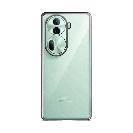 Crystal Clear Premium Shiny colorful Edges Hard Back Case For Oppo Reno 11 Pro 5G