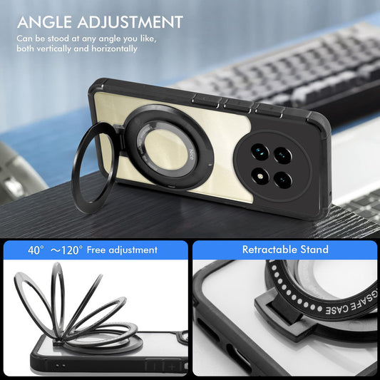 Silicone Grip Clear Case Ring Holder Kickstand For Realme 13 Pro 5G