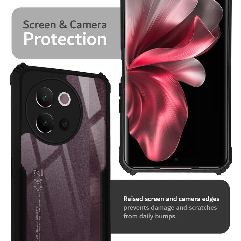Premium Acrylic Transparent Back Cover for Vivo V40 Lite 5G