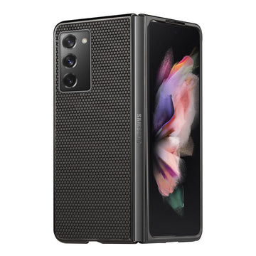 Premium Matte Finish Honeycomb Pattern Back Case For Samsung Z Fold 2