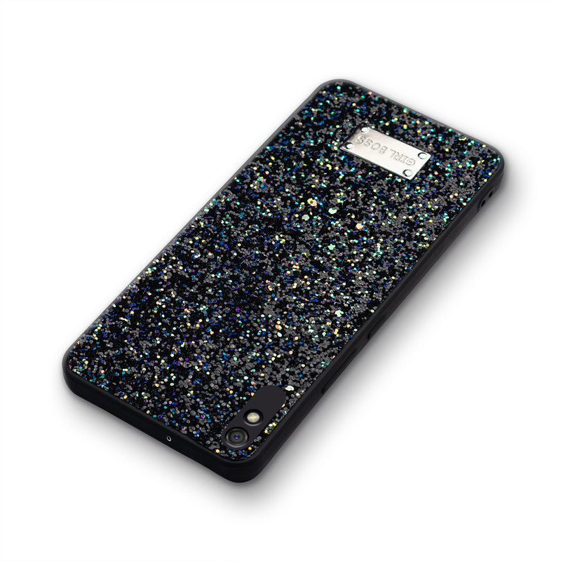 Sparkling Glitter Sequin Case with Camera Shield Back Cover For Redmi 9A