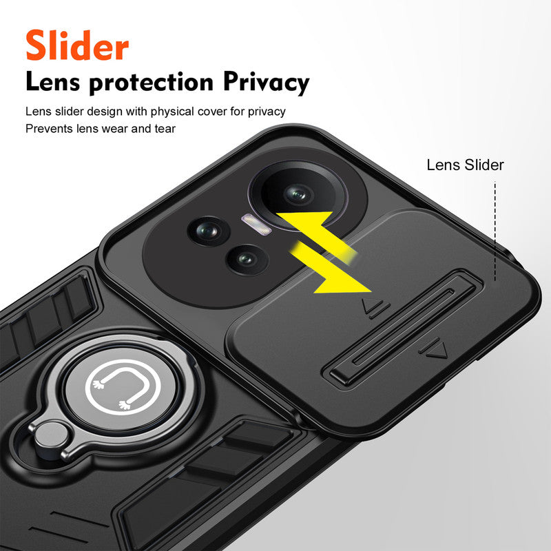 Ultra Rugged Case with Rotating Ring Holder Back Case For Oppo Reno 10 5G