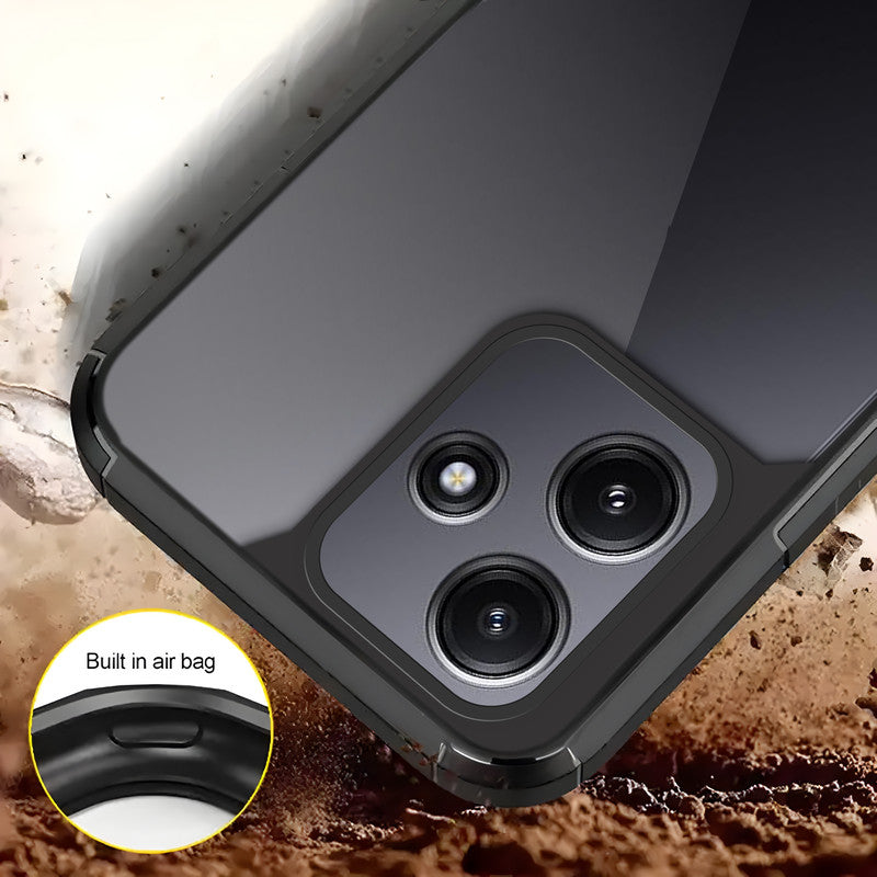 Silicone Border Transparent Back Cover for Redmi 12 5G