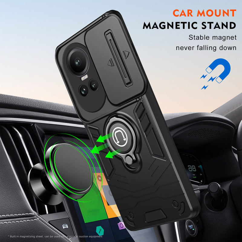 Ultra Rugged Case with Rotating Ring Holder Back Case For Oppo Reno 10 5G