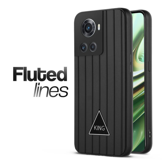 Glossy Matte Line Texture Back Cover for OnePlus 10R 5G