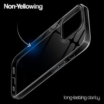 Crystal Clear Anti-Yellow Transparent Back Cover Case With Camera Ring Protection for Apple iPhone 13 Pro Max