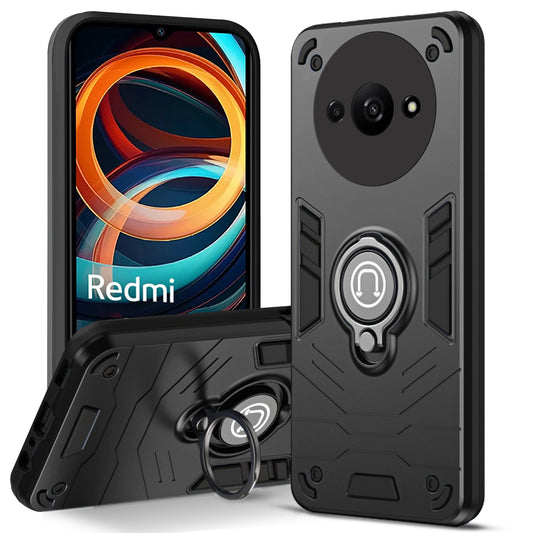 Ultra Rugged Armor Case with Rotating Ring Holder Back Case For Redmi A3 2024