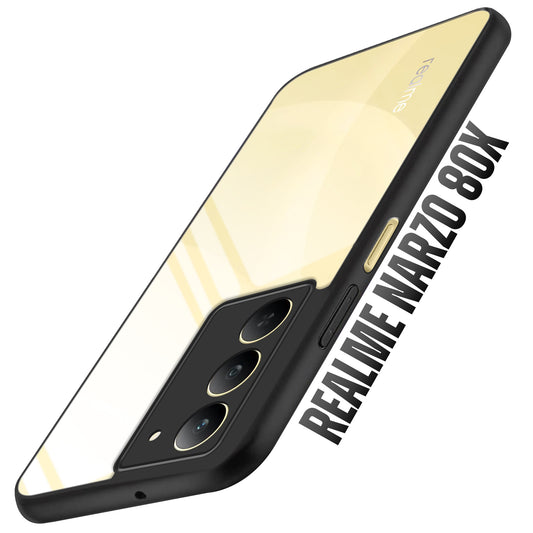 Premium Silicon Coloured Soft Framed Case with Clear Back Cover For Realme Narzo 80x 5G