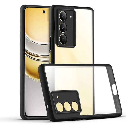 Premium Silicon Coloured Soft Framed Case with Clear Back Cover For Realme Narzo 80x 5G