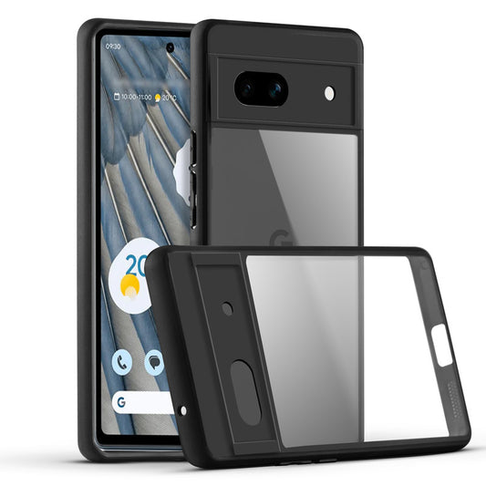 Premium Silicon Soft Framed Case with Clear Back Cover For Google Pixel 7A