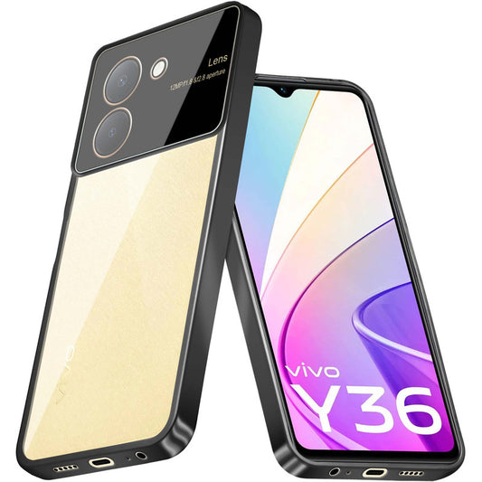 Lens Camera Protection Chrome Case For Vivo Y36 4G