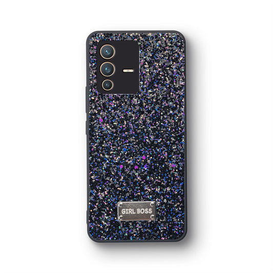 Sparkling Glitter Sequin Case with Camera Shield Back Cover For Vivo V23 5G