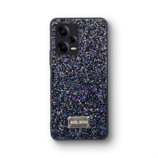 Sparkling Glitter Sequin Case with Camera Shield Back Cover For Redmi Note 12 5G