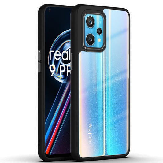 Silicone Frame Hard Transparent Back Phone Case Cover for Realme 9 Pro Plus 5G