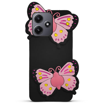 3D Vibrant Butterfly Silicone Phone Case For Redmi 12 5G