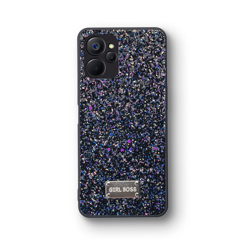 Sparkling Glitter Sequin Case with Camera Shield Back Cover For Realme 9i 5G