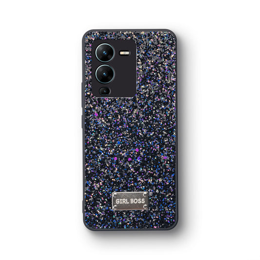 Sparkling Glitter Sequin Case with Camera Shield Back Cover For Vivo V25 Pro 5G