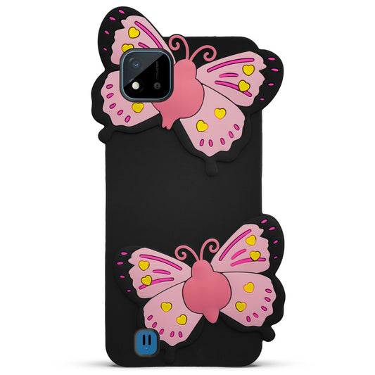 3D Vibrant Butterfly Silicone Phone Case For Realme C20