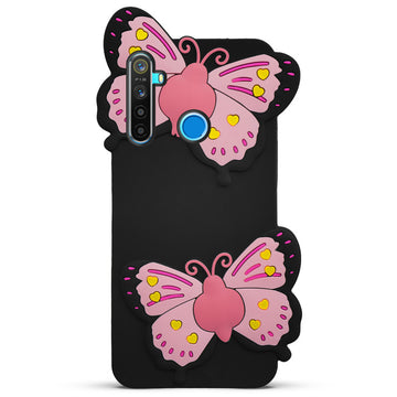 3D Vibrant Butterfly Silicone Phone Case For Realme 5