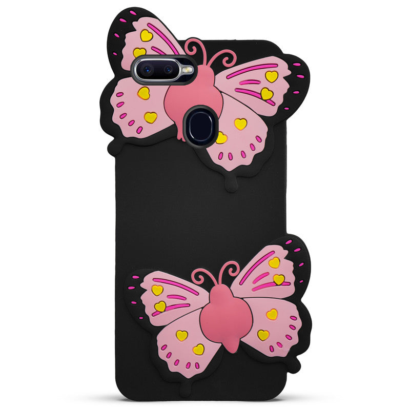 3D Vibrant Butterfly Silicone Phone Case For Oppo F9 Pro