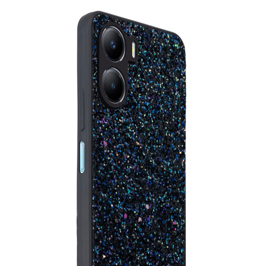 Sparkling Glitter Sequin Case with Camera Shield Back Cover For Vivo Y16