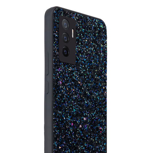 Sparkling Glitter Sequin Case with Camera Shield Back Cover For Vivo Y75 4G