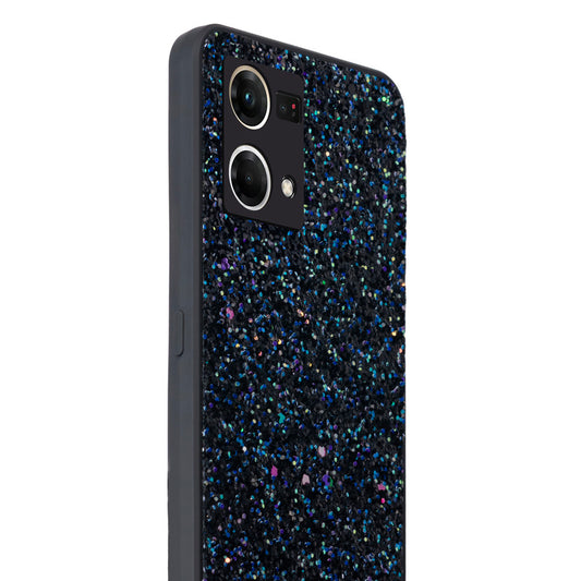 Sparkling Glitter Sequin Case with Camera Shield Back Cover For Oppo F21s Pro 4G