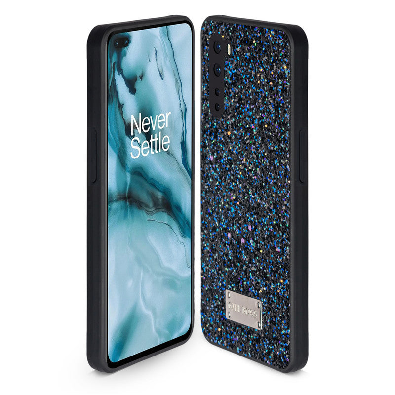 Sparkling Glitter Sequin Case with Camera Shield Back Cover For Oneplus Nord