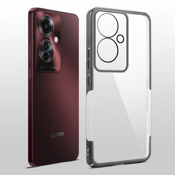 Crystal Clear Premium Shiny Edges Hard Back Case For Oppo F25 Pro 5G