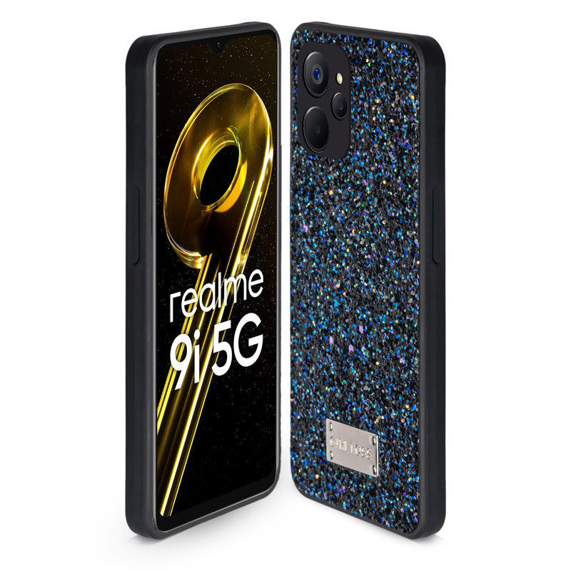 Sparkling Glitter Sequin Case with Camera Shield Back Cover For Realme 9i 5G