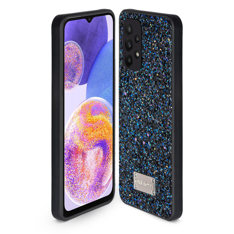 Sparkling Glitter Sequin Case with Camera Shield Back Cover For Samsung A23 4G