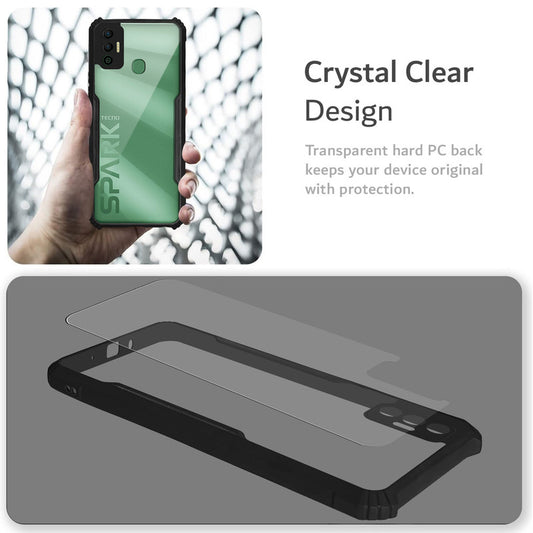 Premium Acrylic Transparent Back Cover for Tecno Spark 7