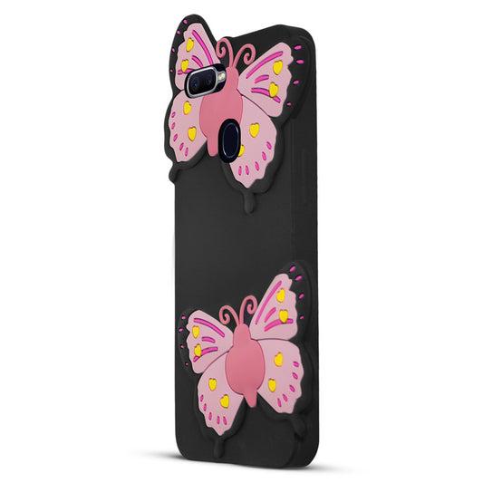 3D Vibrant Butterfly Silicone Phone Case For Oppo F9 Pro