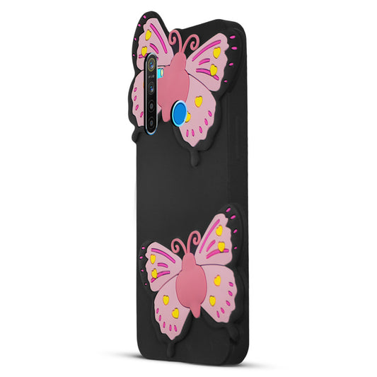 3D Vibrant Butterfly Silicone Phone Case For Realme 5