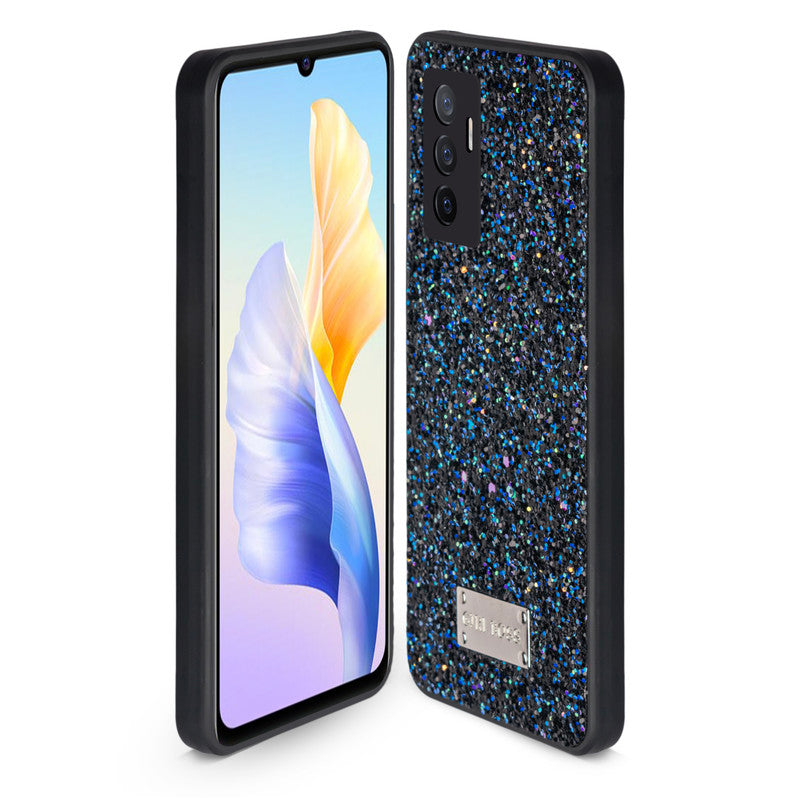 Sparkling Glitter Sequin Case with Camera Shield Back Cover For Vivo V23E 5G