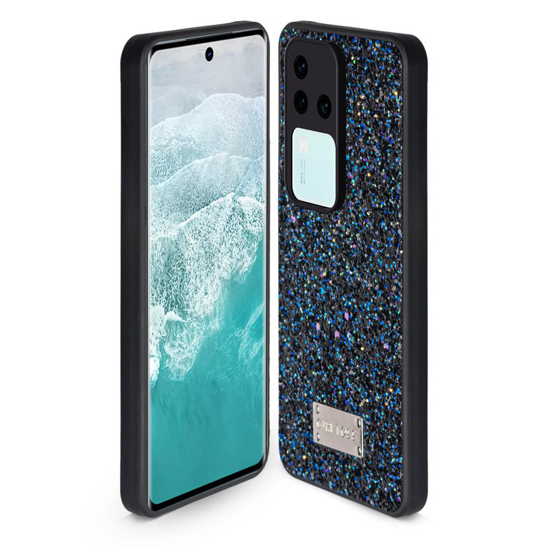 Sparkling Glitter Sequin Case with Camera Shield Back Cover For Vivo V30 Pro 5G