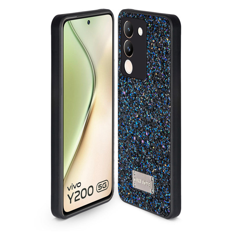 Sparkling Glitter Sequin Case with Camera Shield Back Cover For Vivo Y200 5G