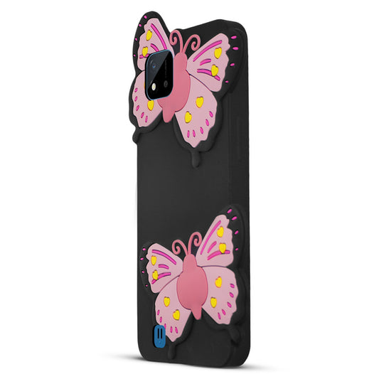 3D Vibrant Butterfly Silicone Phone Case For Realme C20