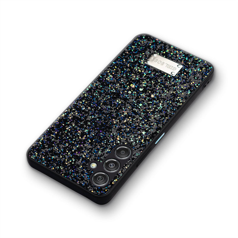 Sparkling Glitter Sequin Case with Camera Shield Back Cover For Samsung M34 5G