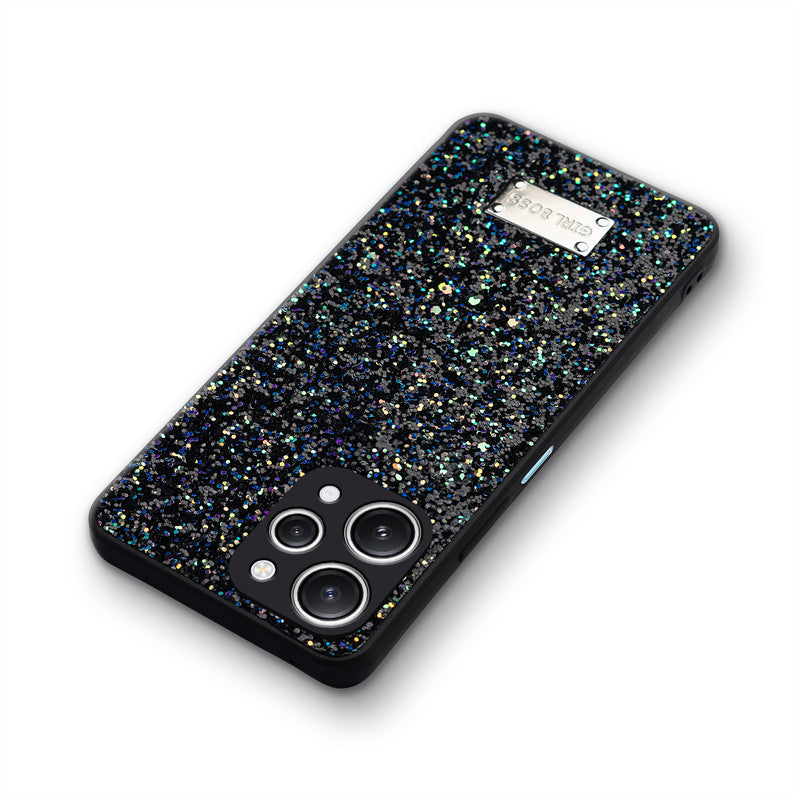 Sparkling Glitter Sequin Case with Camera Shield Back Cover For Redmi 12 4G